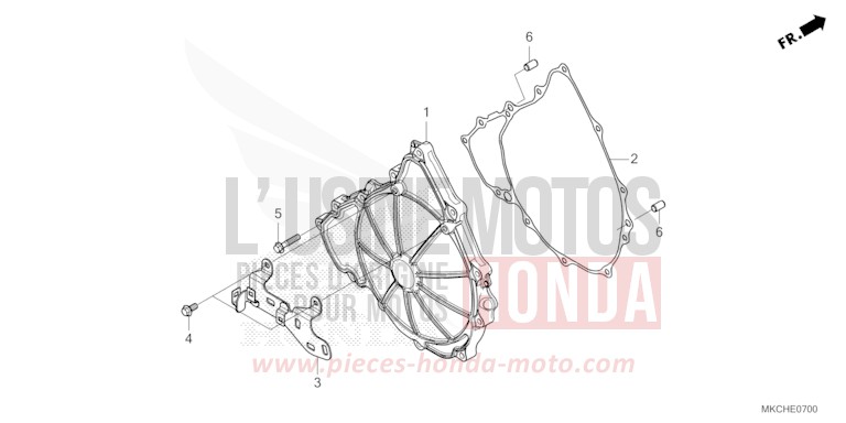 CLUTCH COVER for Gold Wing GUNMETAL BLACK METLLIC (NHC52B) from 2021